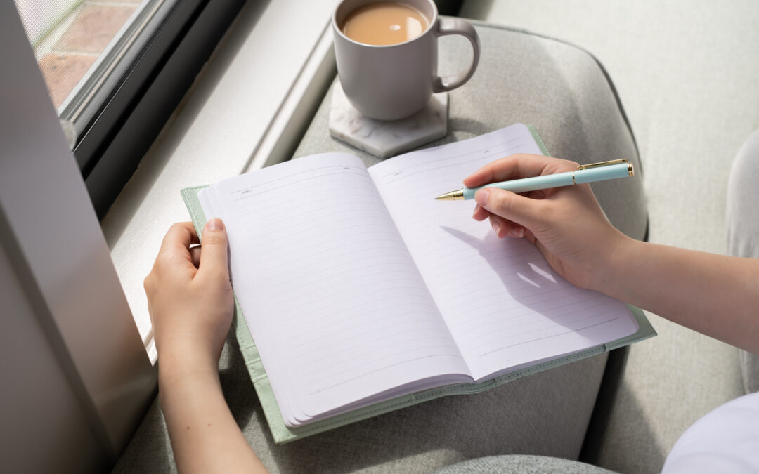 Lady with a note book and pen